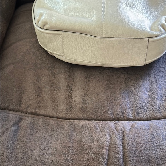 Coach The Summer Bag of 2026: The Perfect Summer Bag | TikTok Coach, elegant Cream Leather Shoulder Bag with tassel and tag 9 1/2 x 11 1/2
